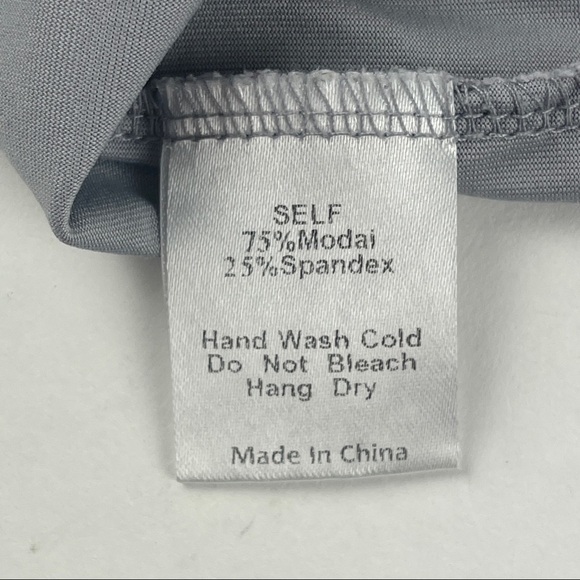 All Row Tshirt Womens Gray Crew Neck Rolled Sleeve - Picture 3 of 9